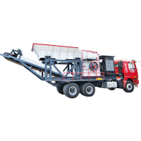 Vehicle-mounted mobile crushing station