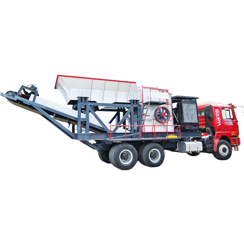 Vehicle-mounted mobile crushing station