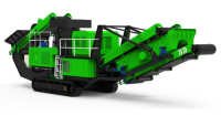 Track-mounted mobile crushing and screening station